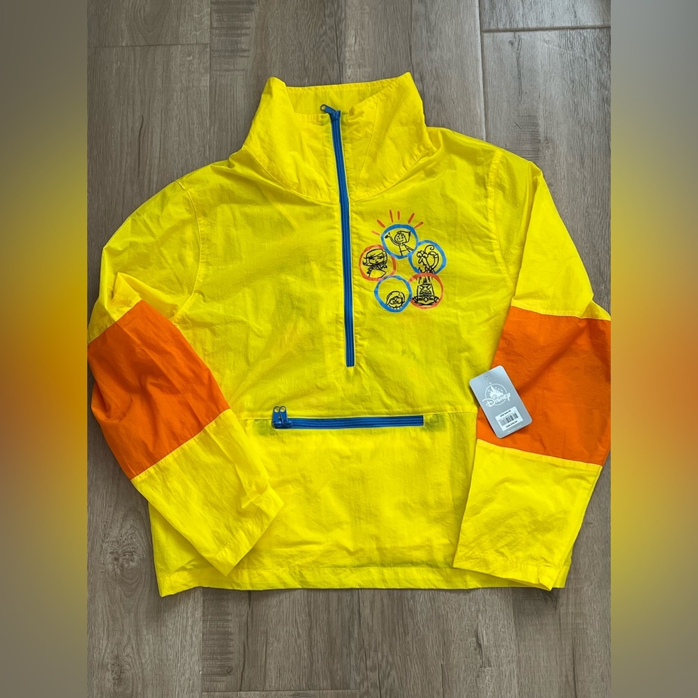 Disney‎ Pixar film ‘Inside Out’ Windbreaker yellow size M NWT